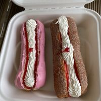 Vegan cream donuts from Go Nuts On Donuts at the Mākete   at Vegan Night Market in Christchurch