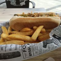 Hotdog at Labarra Taberna in Zumaia