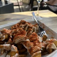 Potatoes with garlic mayo  at Labarra Taberna in Zumaia