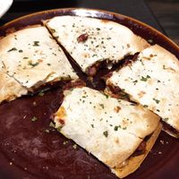 Quesadilla vegana de alubias con verduras y queso vegano at Labarra Taberna in Zumaia