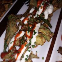 Fiery okra chips with vegan aioli OMG  at Relish in Ibiza