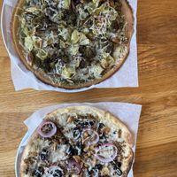Both with vegan cheesee  at Mod Pizza in Kalispell