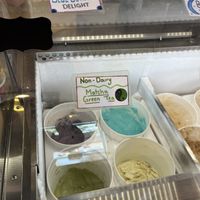 Blueberry and Matcha vegan flavors today  at Riverbottom in Algonquin