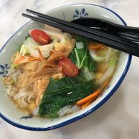 Kway Teow soup at 729 Vegan in North Singapore