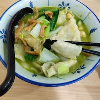 Green green mee huen kueh soup at 729 Vegan in North Singapore