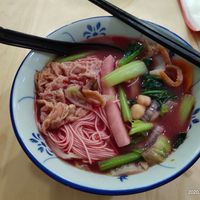 Beetroot mee sua soup at 729 Vegan in North Singapore