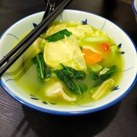 Green green Mee Hoon Kueh at 729 Vegan in North Singapore