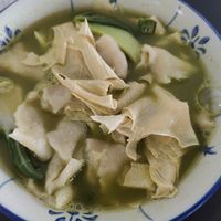 GreenGreen Mee Hoon Kueh soup at 729 Vegan in North Singapore