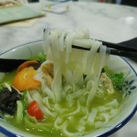 Green green kway tiao soup at 729 Vegan in North Singapore