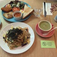Vegan Option All Day Breakfast and Huaishan Noodle at Green Tech Cafe in Hong Kong Island