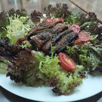 Quinoa portobello salad (I don't recommend this - it was terrible)  at Green Tech Cafe in Hong Kong Island