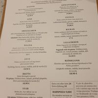 Menu at Niska in Helsinki