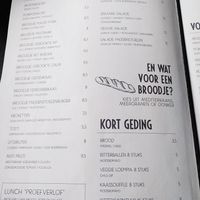 Lunch menu at Het Kantongerecht in Boxmeer
