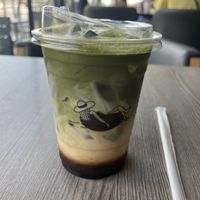 Matcha iced latte  at The Coffee Club in Bangkok