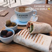 Veggie wrap at Casper Bar in Budva
