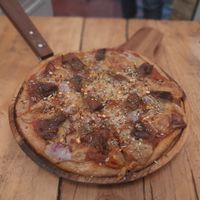 The unmutton pizza! at Ubuntu Eat in Kolkata