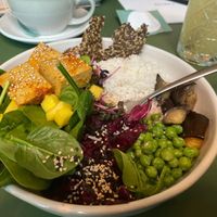 7th heaven bowl with sesam tofu  at Nude Food in Augsburg