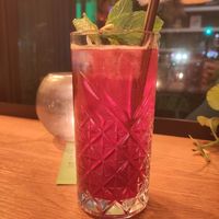 Hibiscus lemonade at Nude Food in Augsburg
