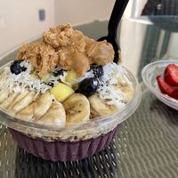 Design your own bowl with our own added PB and strawberries   at Grain & Berry in Key West