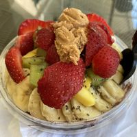 Design your own bowl with our own added PB and strawberries   at Grain & Berry in Key West