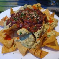 Nachos pikante at La Batisfera Cafeteria in Valencia