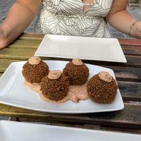Vegan croquettes   at La Batisfera Cafeteria in Valencia