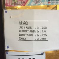 Opening hours. at La Batisfera Cafeteria in Valencia