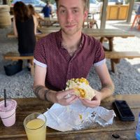 Mac & cheese in a burrito, what !  at Lively Up Yourself - Food Truck in Bend