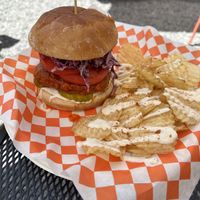 Chikn Burger  at Lively Up Yourself - Food Truck in Bend