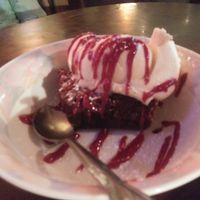 Vegan brownie a la mode. at The Cup Coffeehouse in Wantagh