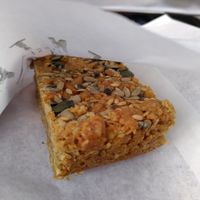 Seeded flapjack (Nov 2021) at Plenty in Boroughbridge