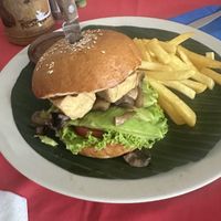 Tofu burger  at Garlic Lane Restaurant in Kuta