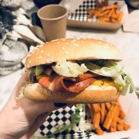 V’Bacon avec steak et bacon vegan #Veganuary at 2VB  in Perpignan