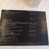 Menu at 2VB  in Perpignan