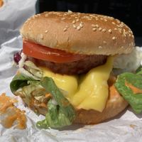 Beyond meat burger  at OMG in SKG in Thessaloniki