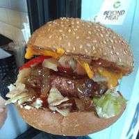 super massive beyond burger at OMG in SKG in Thessaloniki
