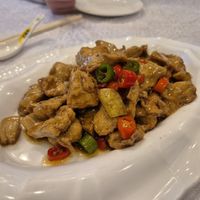 'Chicken' and chilli at Gongdelin Vegetarian Restaurant in Beijing