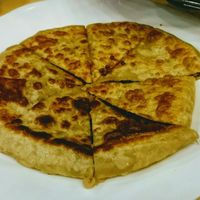 Inside the bread there was a meat free mince - delicious at Gongdelin Vegetarian Restaurant in Beijing