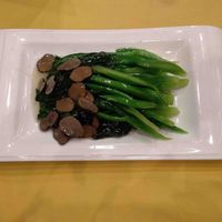 Broccoli and Truffle dish at Gongdelin at Gongdelin Vegetarian Restaurant in Beijing