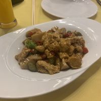 Spicy “chicken” at Gongdelin Vegetarian Restaurant in Beijing