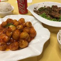 Sour sweet meat  at Gongdelin Vegetarian Restaurant in Beijing