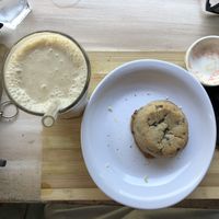 PB & banana shake + Choc-chip cookie  at The Cavern in El Nido