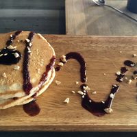 Blueberry pancakes  at The Cavern in El Nido