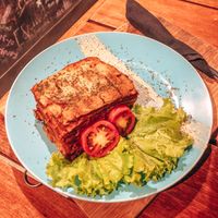 Vegan Lasagne at The Cavern in El Nido