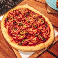 Vegan Pizza at The Cavern in El Nido