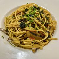 Stir-fried vegetables with tofu and lots of salt/soy saucee  at Martinnus Taperia in Cangas