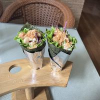 apple cucumber w veg wrapped in seaweed at Boruo Vegetarian in Beijing