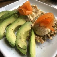 Hummus flatbread  at Mojo Coffee House in New Orleans