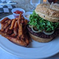 Impossible burger at Cavalier in San Simeon