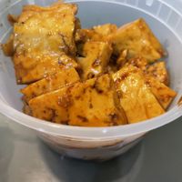 Side of braised tofu   at Tofubox in Brooklyn